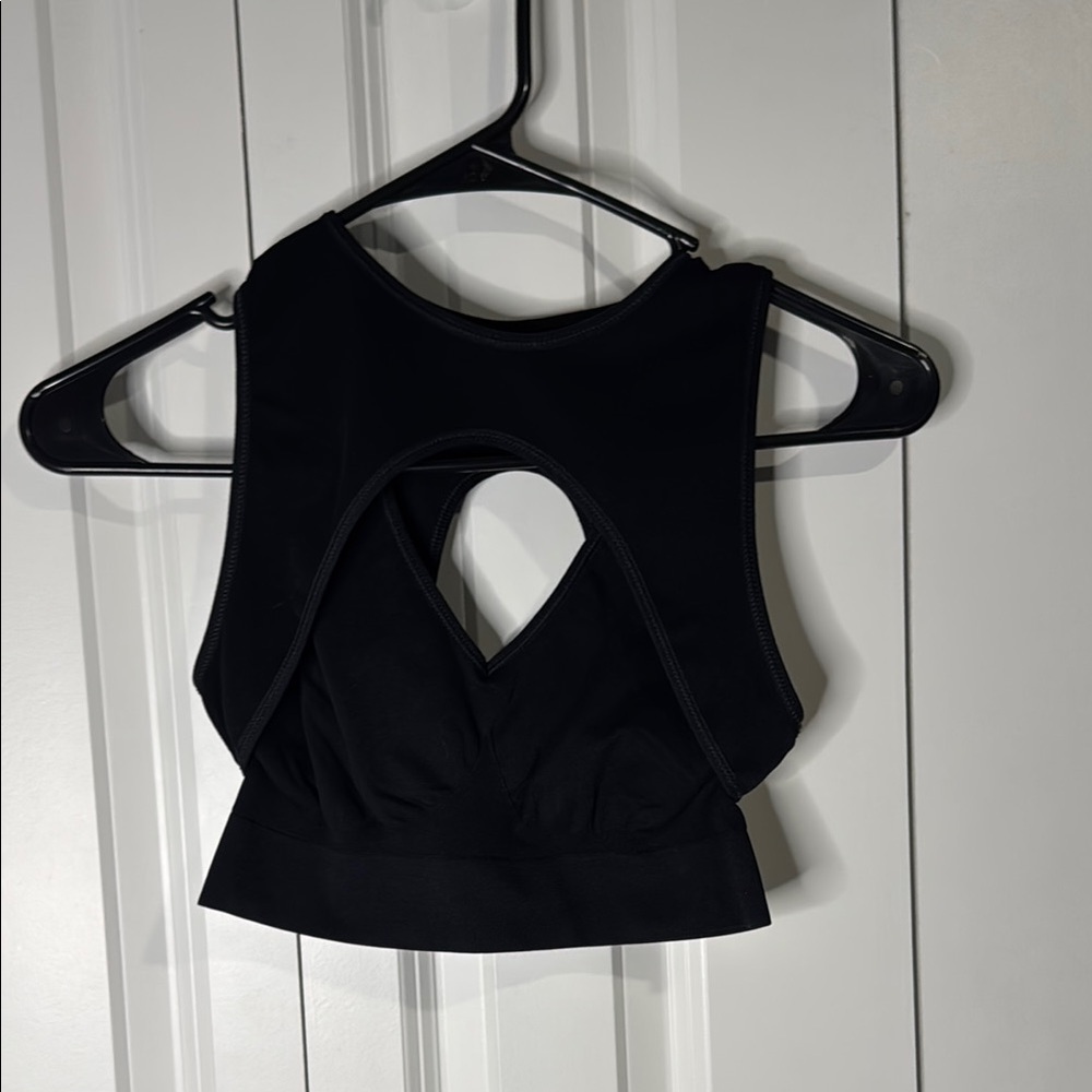 Sweaty Betty seamless plunge Black Sports Bra